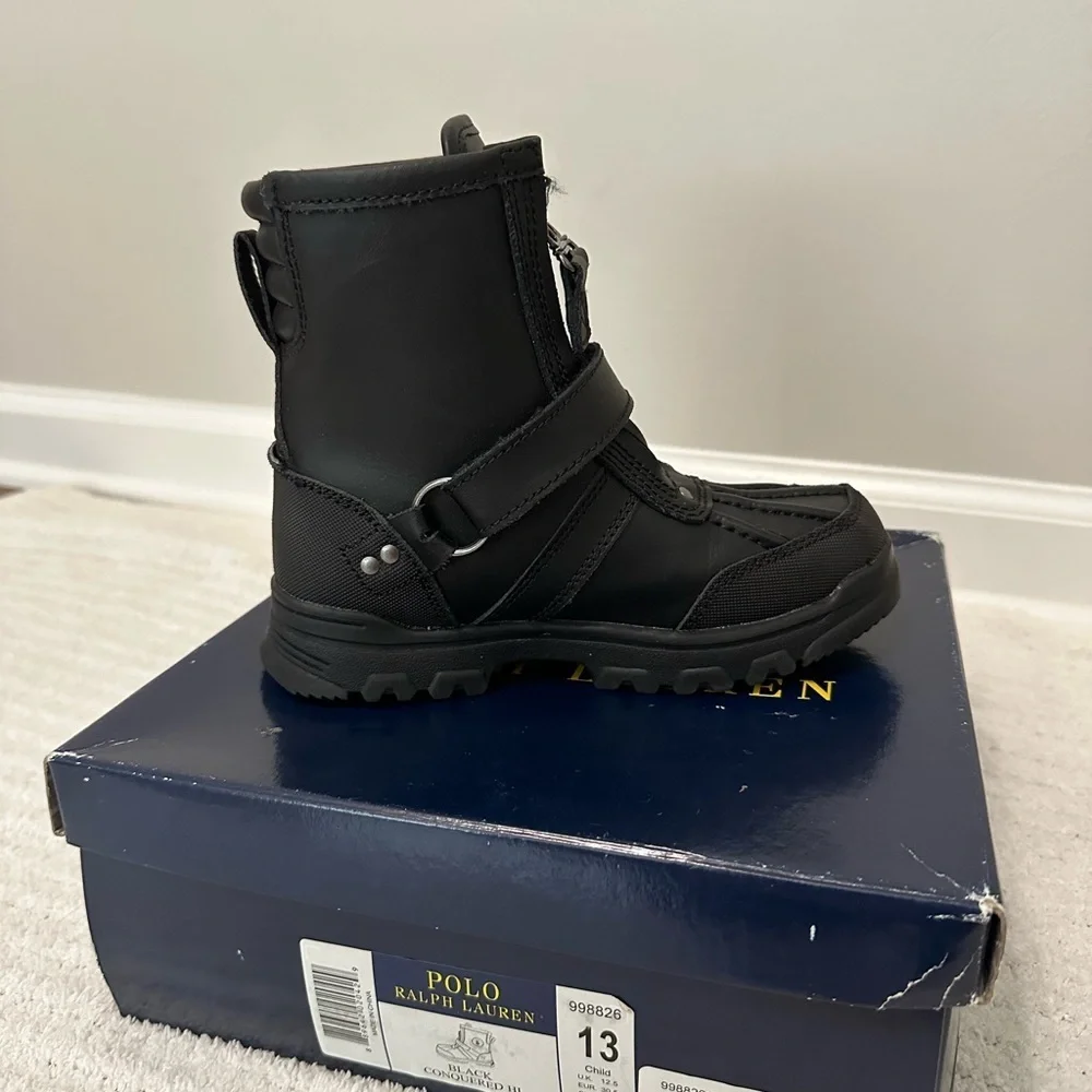 NWOT POLO RALPH LAUREN BLACK KIDS CONQUERED HI